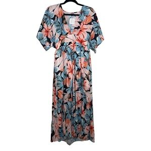 Floral V-Neck Maxi Dress